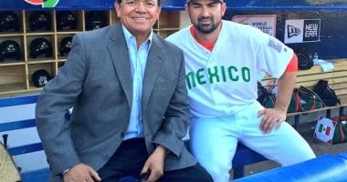 Dodgers Video: Fernando Valuenzuela Throws First Pitch To Adrian Gonzalez At Wbc Qualifier