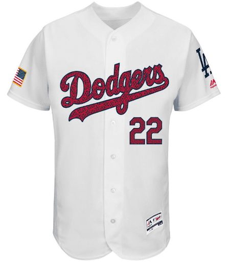 Dodgers Stars and Stripes Fourth of July jersey