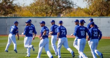 Dodgers Spring Training Video: Pitchers And Catchers Hold First Official Workout Of 2017