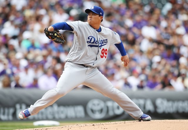 Los Angeles Dodgers pitcher Hyun-Jin Ryu