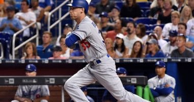 Los Angeles Dodgers first baseman Cody Bellinger hits for the cycle