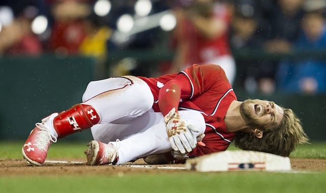 Nationals All-star Bryce Harper Suffers Bone Bruise In Knee, Avoids Ligament Or Tendon Damage
