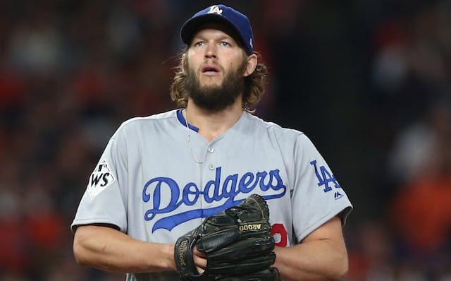 Los Angeles Dodgers pitcher Clayton Kershaw during the 2017 World Series