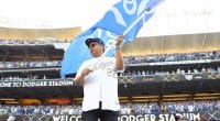 George Lopez, Dodgers flag