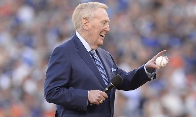Dodgers to Wear Patch Honoring Vin Scully for Rest of Season