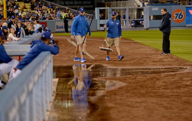 Dodgers Release Statement Regarding Field Flooding At Dodger Stadium ...