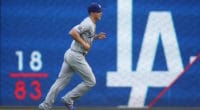 Los Angeles Dodgers shortstop Corey Seager warming up for a game at PNC Park