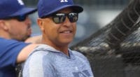 Los Angeles Dodgers manager Dave Roberts during batting practice at PNC Park