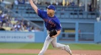 New York Mets pitcher Noah Syndergaard against the Los Angeles Dodgers