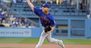 New York Mets pitcher Noah Syndergaard against the Los Angeles Dodgers