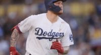 Los Angeles Dodgers outfielder Alex Verdugo runs the bases after hitting a home run