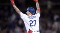 Los Angeles Dodgers outfielder Alex Verdugo hits a walk-off home run