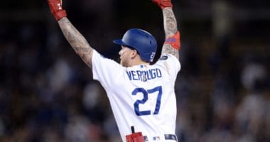 Los Angeles Dodgers outfielder Alex Verdugo hits a walk-off home run