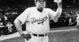 Famed MLB slugger Babe Ruth makes his coaching debut with the Brooklyn Dodgers in June 1938