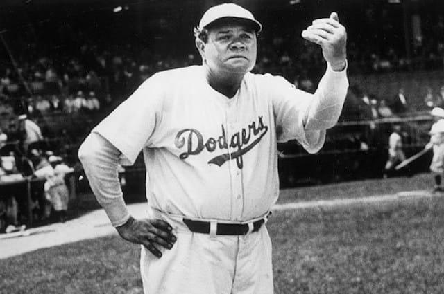 Chicago History - Babe Ruth, serving as the first base coach for