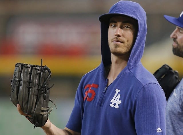Los Angeles Dodgers right fielder Cody Bellinger during batting practice at Chase Field