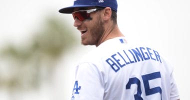 Los Angeles Dodgers right fielder Cody Bellinger before a game against the Philadelphia Phillies