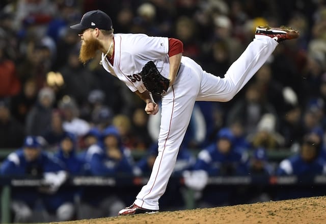 Boston Red Sox closer Craig Kimbrel against the Los Angeles Dodgers in the 2018 World Series