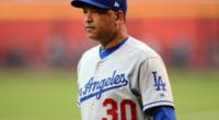 Los Angeles Dodgers manager Dave Roberts before a game against the Arizona Diamondbacks at Chase Field