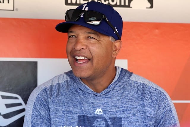 Los Angeles Dodgers manager Dave Roberts before a game against the San Francisco Giants