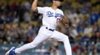 Los Angeles Dodgers relief pitcher Joe Kelly against the San Francisco Giants