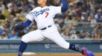 Los Angeles Dodgers pitcher Julio Urias against the Chicago Cubs