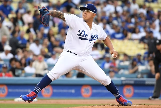Julio Urias throws to hitters, on track to rejoin Dodgers' starting  rotation – Orange County Register