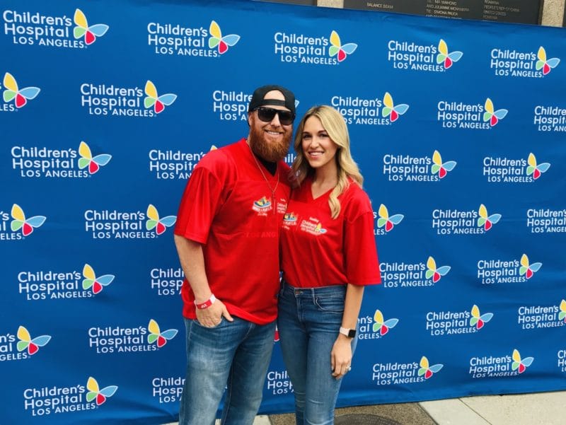 Los Angeles Dodgers third baseman Justin Turner and wife Kourtney Turner honorary hosts at the Children's Hospital Los Angeles Walk and Play LA 2019