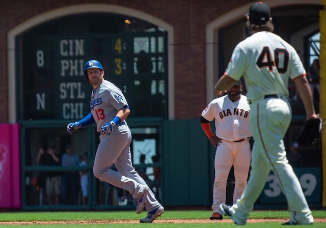 Dodgers Video: Max Muncy Exchanges Words With Madison Bumgarner After  Hitting Home Run