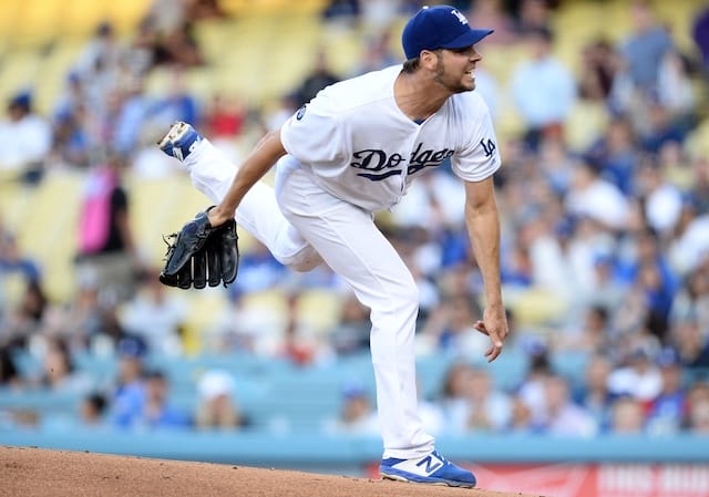 Los Angeles Dodgers starting pitcher Rich Hill against the San Francisco Giants