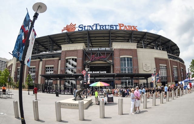 General view of a SunTrust Park entrance, home of the Atlanta Braves