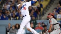 Los Angeles Dodgers catcher Will Smith hits a walk-off home run