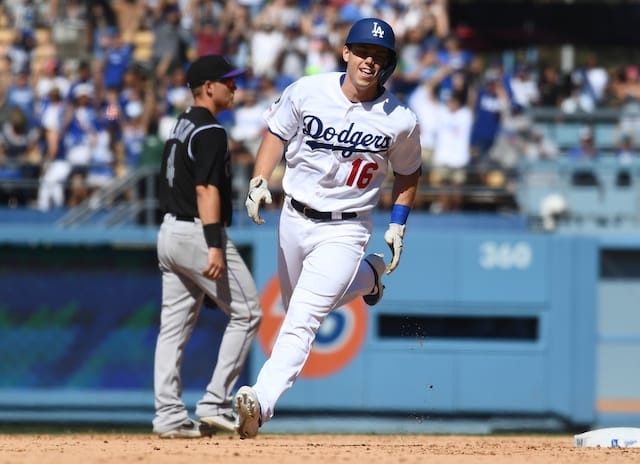 Los Angeles Dodgers catcher Will Smith hits a walk-off home run against the Colorado Rockies