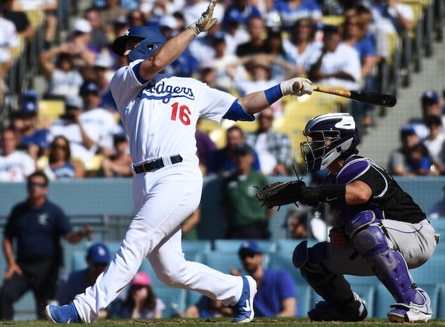 Los Angeles Dodgers catcher Will Smith hits a walk-off home run against the Colorado Rockies