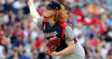 Los Angeles Dodgers pitching prospect Dustin May in the 2019 MLB Futures Game