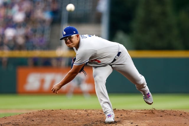 Los Angeles Dodgers pitcher Julio Urias in a start against the Colorado Rockies
