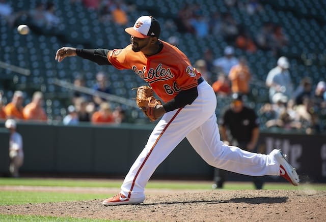 Baltimore Orioles relief pitcher Mychal Givens