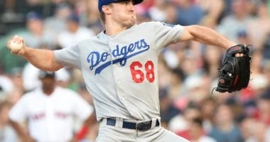 Los Angeles Dodgers starting pitcher Ross Stripling against the Boston Red Sox