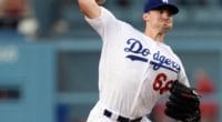 Los Angeles Dodgers pitcher Ross Stripling against the Los Angeles Angels of Anaheim