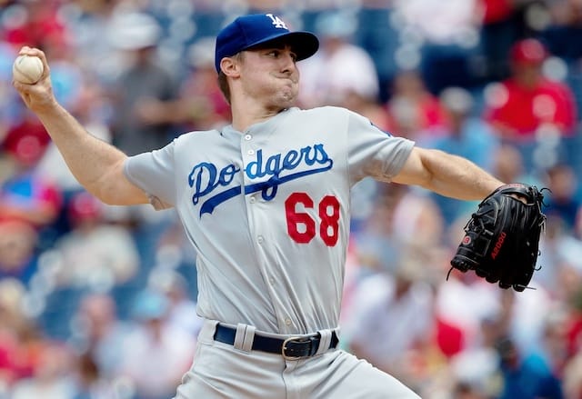 Los Angeles Dodgers pitcher Ross Stripling in a start against the Philadelphia Phillies