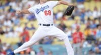 Los Angeles Dodgers pitcher Ross Stripling against the Los Angeles Angels of Anaheim