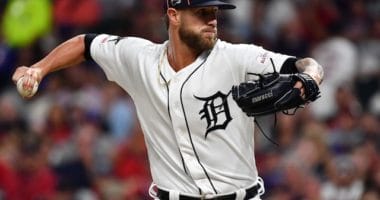 Detroit Tigers relief pitcher Shane Greene during the 2019 MLB All-Star Game at Progressive Field