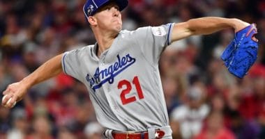 Los Angeles Dodgers starting pitcher Walker Buehler in the 2019 MLB All-Star Game at Progressive Field