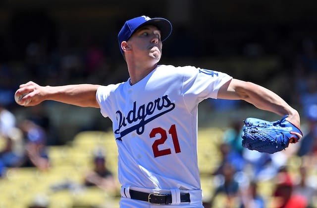 Los Angeles Dodgers starting pitcher Walker Buehler against the Miami Marlins