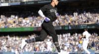 New York Yankees right fielder Aaron Judge rounds the bases after hitting a home run off Los Angeles Dodgers pitcher Clayton Kershaw