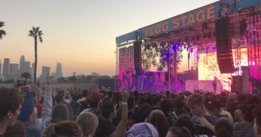 General view of the stage during Camp Flog Gnaw Carnival 2018 at Dodger Stadium