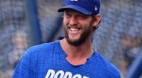 Los Angeles Dodgers pitcher Clayton Kershaw during batting practice at Petco Park