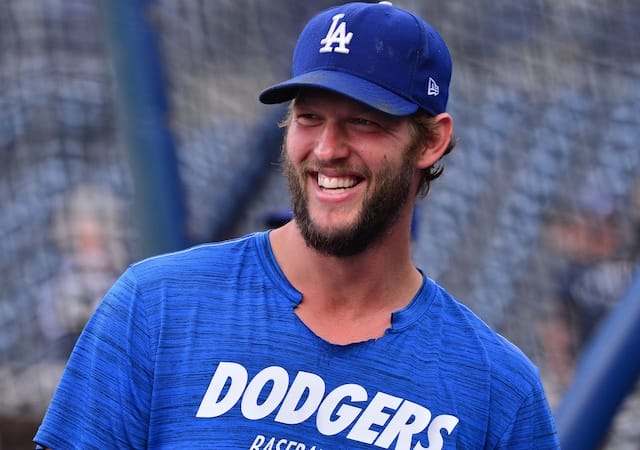 Los Angeles Dodgers pitcher Clayton Kershaw during batting practice at Petco Park