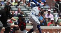 Los Angeles Dodgers All-Star Cody Bellinger hits a home run against the Atlanta Braves