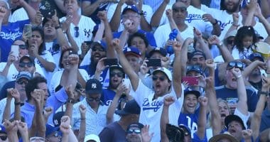 Los Angeles Dodgers fans react